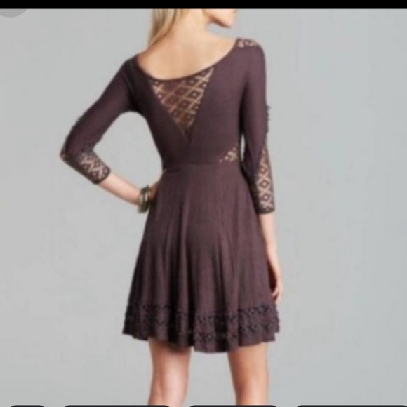 Free People Lace Cut Out Dress. Size Medium. - Picture 5 of 8
